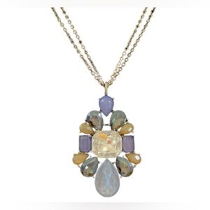 chicos Multi-Color blue Gemstone Necklace